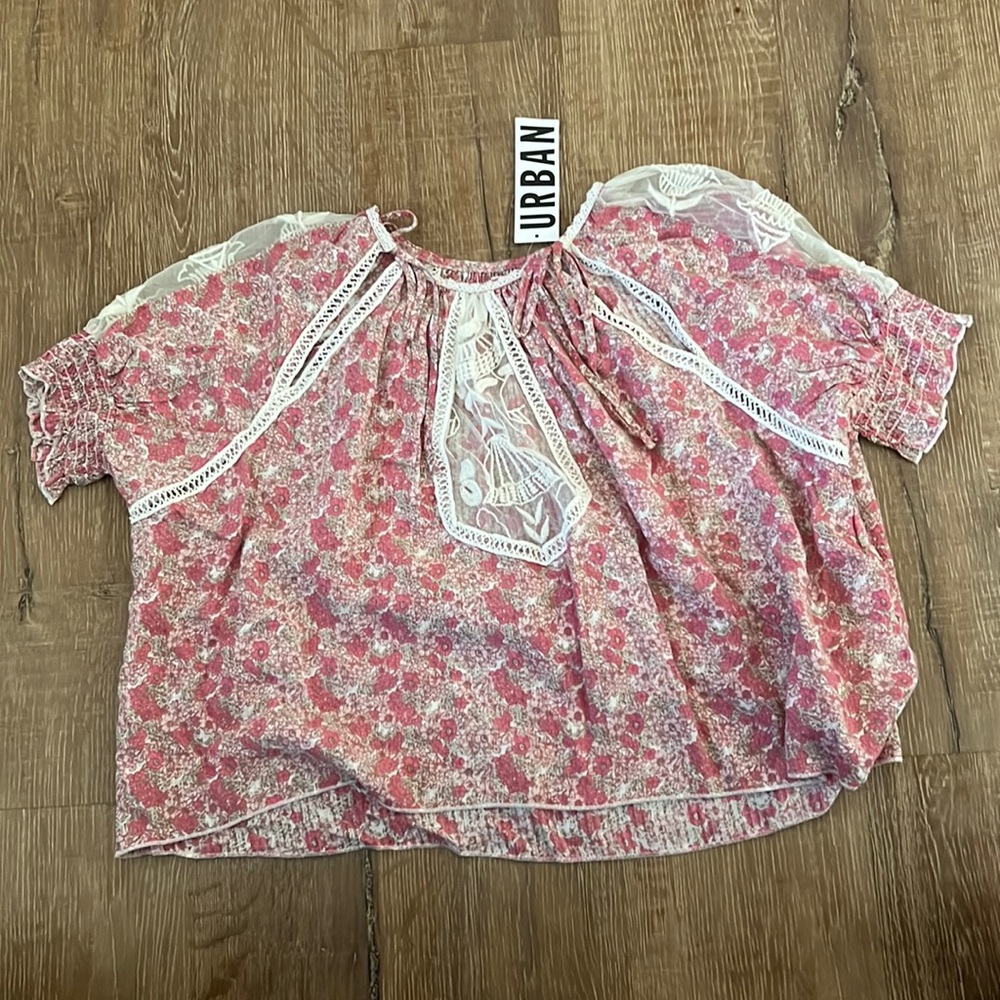 Urban Outfitters Pink Floral Top